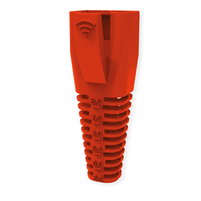 Krytka na konektor RJ45, pre ø 5.5 až 8.5mm, červená, 10ks/bal