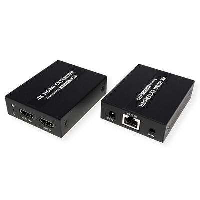 Predĺženie HDMI cez TP do 40m, IR, 4K@60Hz, Power over Cable (PoC), s lokálnym monitorom "loop out"