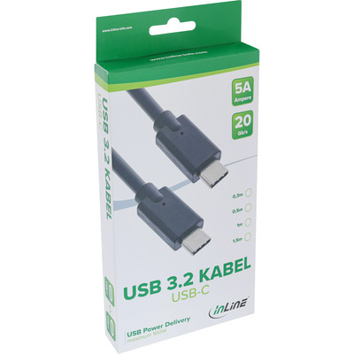 Kábel USB 3.2 Gen 2x2, Typ C CM/CM 1.5m, 20Gbps, PD 100w 20V5A, čierny