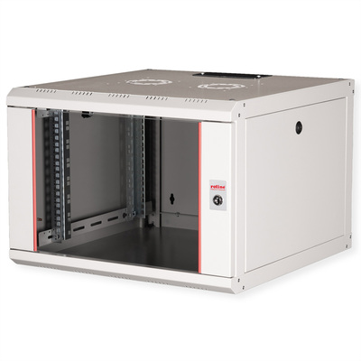 19" Rack na stenu 7U, sivý, 418x600x600mm (HxWxD), RAL7035, PRO, odnímateľné bočnice