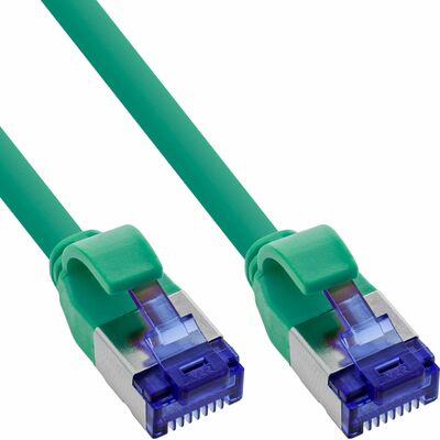 S/FTP (PiMF) Patchkábel LSOH TPE 1m cat.6a, zelený, slim, Cu, flexiblný