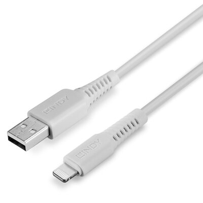 Kábel USB "Lightning" pre Apple, 1m, High Speed, biely s MFI cert.