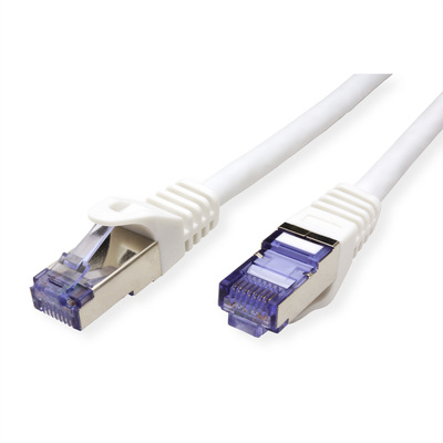S/FTP (PiMF) Patchkábel LSOH 0.3m cat.6a, biely, Cu, Component Level