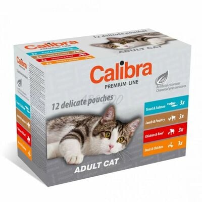 Calibra KAPSIČKA Premium cat Adult, Multipack, 12x100g