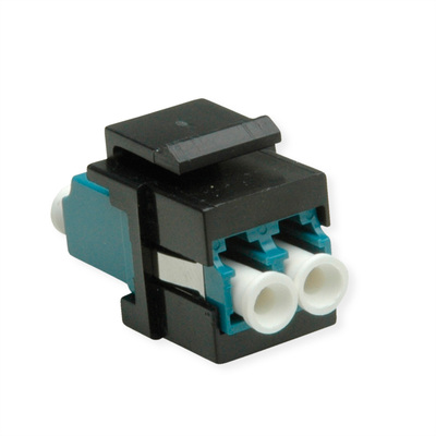 Konektor Keystone LC Duplex F/F, Simglemode OS2, čierny