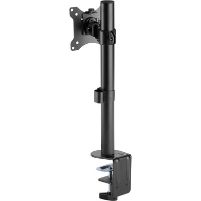 Držiak pre monitor na stôl, úchyt o dosku stola, max 9kg, výška 400mm, VESA 75/100, čierny