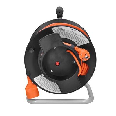 Predlžovačka bubon 50m 1 zásuvka, 1.50mm², 16A, 3600W, oranžová