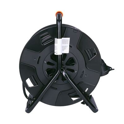 Predlžovačka bubon 50m 1 zásuvka, 1.50mm² guma,  IP44, 16A, 3680W, čierna