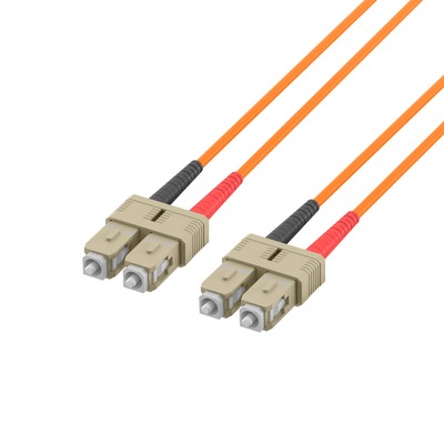 Fiber kábel SC-SC, 3m Duplex OM2(50/125µm), LSOH, 3mm, oranžový