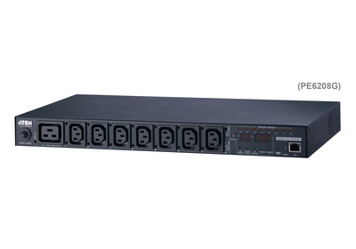 Manag. zásuv. lišta 7xC13, 1xC19, 2x Senzor Port RJ11, LAN, čierna, Eco PDU, max 16A, 3840W