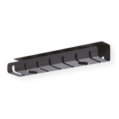 Káblový organizér, žľab na káble pod stôl, hliníkový, 530x110x80mm (DxHxV), čierny, 2ks/bal
