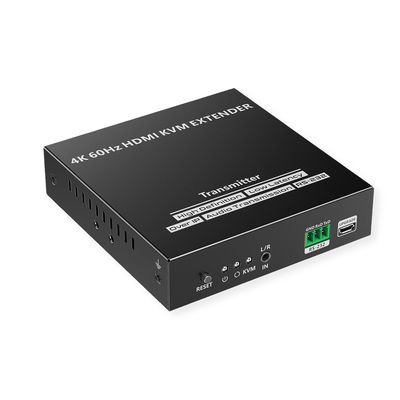 Predĺženie KVM cez TP/IP (LAN) do 120m, HDMI, USB, Audio, RS232, s lokálnym monitorom, 4K@60Hz