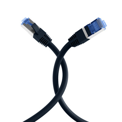 S/FTP (PiMF) Patchkábel LSOH 3m cat.7, čierny, Cu, SuperFlex