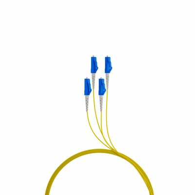 Fiber kábel LC-LC, 100m OS2(9/125µm), Trunk cable U-DQ(ZN)BH  4E, 4x Simplex, čierny/žltý