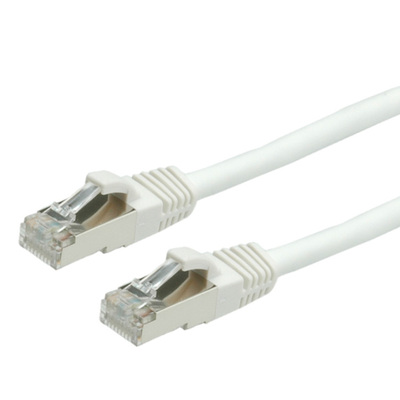 S/FTP (PiMF) Patchkábel LSOH 0.5m cat.6, biely, Cu