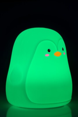 Nočná LED lampa "Tučniak", rôzne režimy svietenia, RGB farby, nabíjacia (USB C)