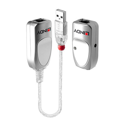 Predĺženie USB 1.1 cez TP do 50m, možnosť pripojiť ext. adaptér