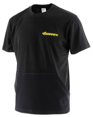 Tričko SIMPLY SPORT s krátkym rukávom s logom GAPPAY, unisex, čierne, M