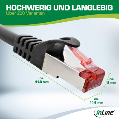 S/FTP (PiMF) Patchkábel 3m cat.6, fialový, Cu