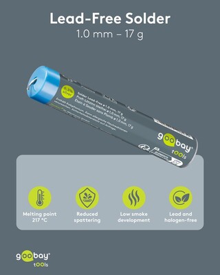 Cín spájkovací o priemere 1mm 17g - bezolovnatý
