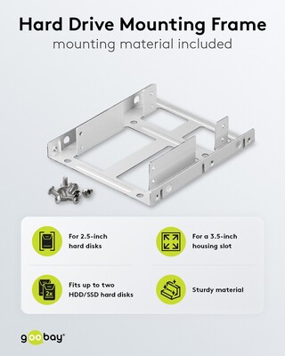 Montážna sada na HDD z 3.5" na 2x 2.5" strieborný