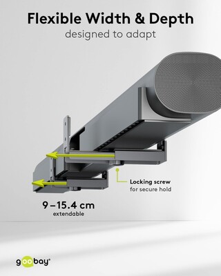 Držiak pre soundbar na stenu, max 15kg, čierny