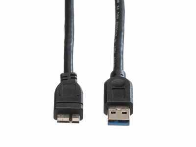 Kábel USB 3.2 Gen 1, A-MICRO-A(3.0) M/M 2m, 5Gbps, čierny