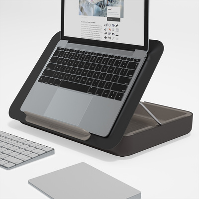 Stojan/podstavec na LCD monitor/notebook, 355x250x50–240mm, max. 6kg, čierny, Bento