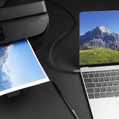 Kábel USB 2.0 Typ C CM/BM(2.0) 1m, High Speed, Anthra Line, čierny