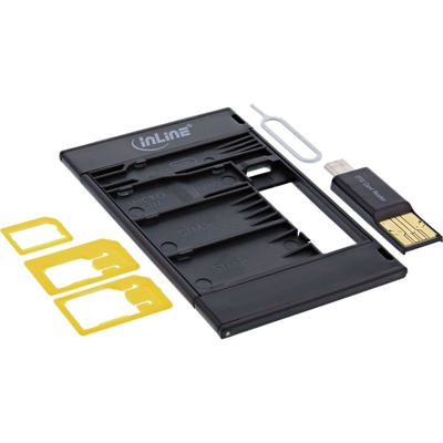 Čítačka USB 2.0 (Konektor USB A + Micro-B), 1 slot pre karty (MicroSD), OTG + Sada adaptérov SIM
