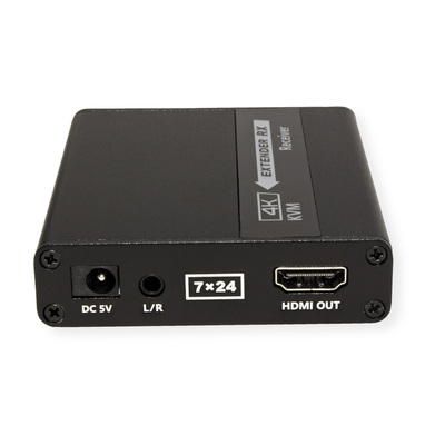 Predĺženie KVM cez TP do 70m, HDMI, USB, Audio (3.5mm jack), s lokálnym monitorom "loop out"