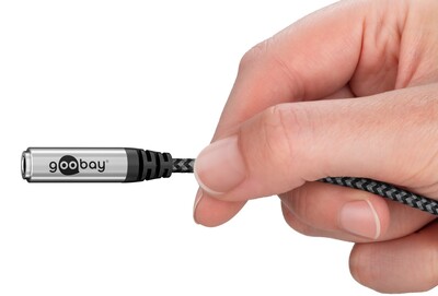 Adaptér USB 3.1 Typ C / 3.5mm (slúchadlá) + USB Typ C (PD 60W), 15cm, sivý/čierny