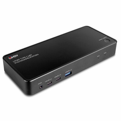 Dokovacia Stanica/KVM prepínač USB Typ C, HDMI/DP, Dual Head, USB, LAN, audio, PD 100W/65W, 4K@60Hz