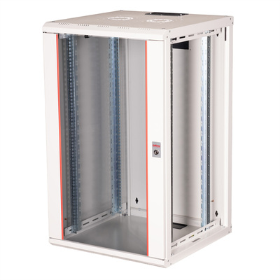 19" Rack na stenu 20U, sivý, 996x600x600mm (HxWxD), RAL7035, PRO, odnímateľné bočnice