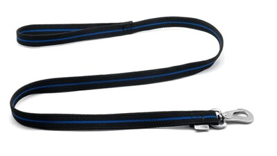 Vodítko BLUE LINE s uškom pogumované, 19mm/1m, čierno-modré, HS