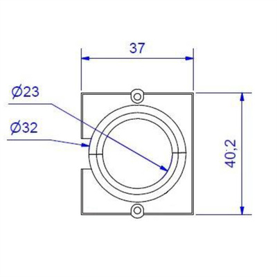 Modul pre BACHMANN, káblová priechodka ø24mm, čierny