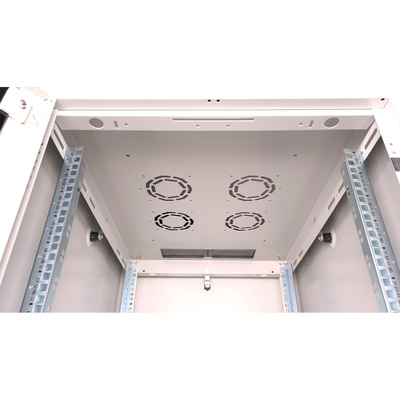 19" Rack na podlahu 22U, 1125x600x800mm (HxWxD), BASIC, sklenené dvere, sivý