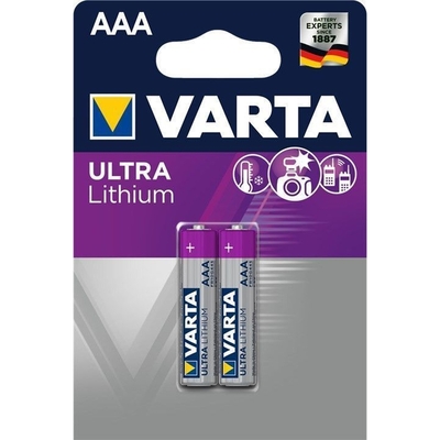 Baterka VARTA Ultra Lítiová AAA (2ks) 1.5V (FR03 6103) 2BL