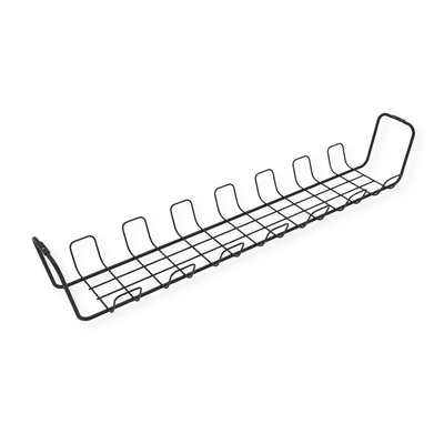 Káblový organizér, žľab na káble pod stôl, 600x132x99mm (DxHxV), čierny, 2ks/bal