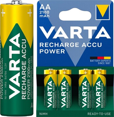 Batéria VARTA RTU nabíjacia AA (4ks) 1.2V 2100mAh NiMH (HR6 56706) 4BL