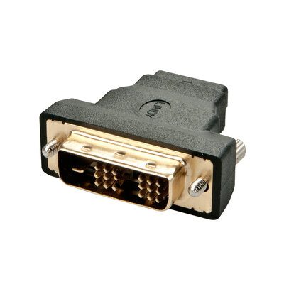 Adaptér HDMI/DVI-D F/M, priamy, 1920x1200@60Hz, čierny