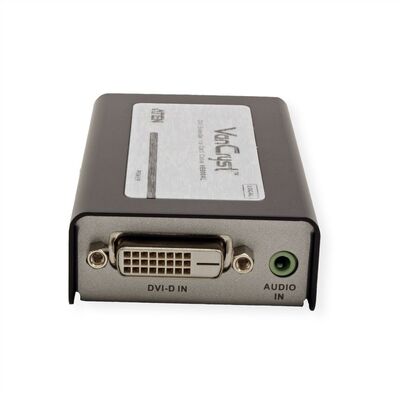 Predĺženie DVI-D cez 2xTP do 60m, Audio (3.5mm jack)