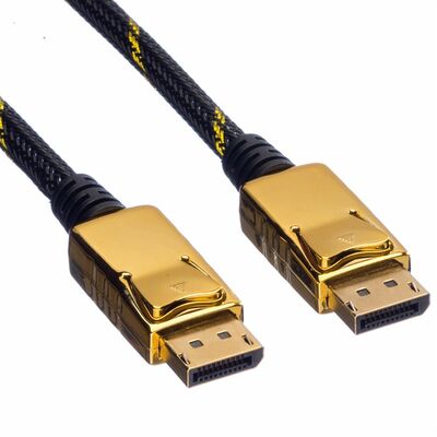 Kábel DisplayPort M/M 3m, 4K@60Hz, DP v1.2, 21.6Gbit/s, čierny, pozl. konektor, Gold
