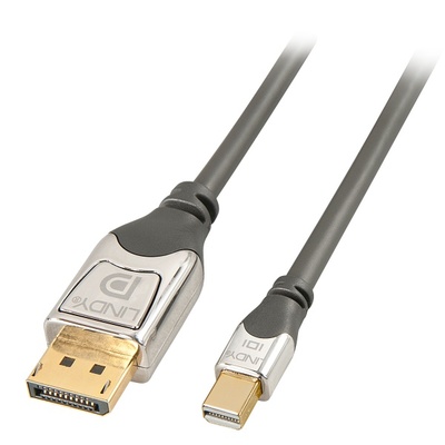 Kábel DisplayPort mini/DP M/M 2m, 4K@60Hz, DP v1.2, 17.28Gbit/s, pozl. konektor, Cromo Line