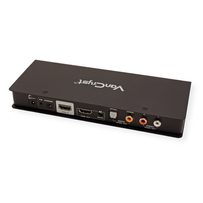 HDMI Audio Extraktor, 4K, digital: toslink (S/PDiF) + 1x Cinch (RCA), analog: 2xCinch (RCA), čierny