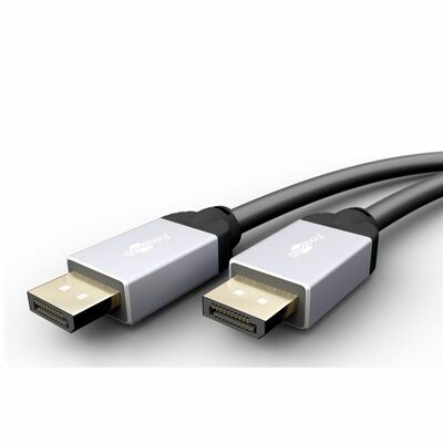 Kábel DisplayPort M/M 3m, 4K@60Hz, DP v1.2, 21.6Gbit/s, čierny, pozl. konektor