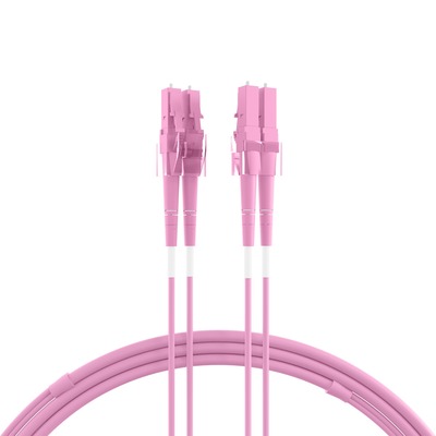 Fiber kábel LC-LC, 1m Duplex OM4(50/125µm), LSOH, 1.2mm, fialový