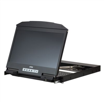 KVM konzola 18.5" LCD, HDMI, VGA, DVI, USB, US Layout