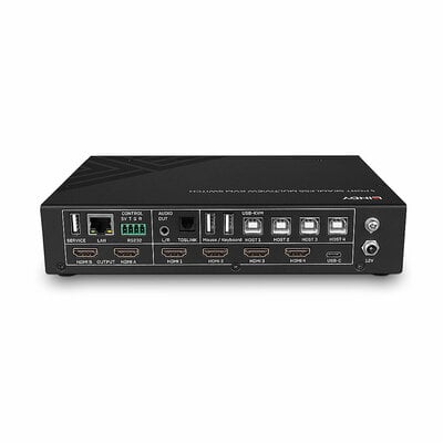 KVM switch/prepínač 5PC, HDMI, USB, audio, seamless, Multi-View