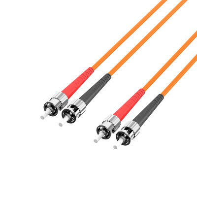 Fiber kábel ST-ST, 1m Duplex OM1(62.5/125µm), LSOH, 3mm, oranžový